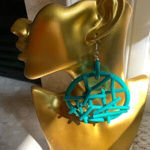 Modern Teal Earrings